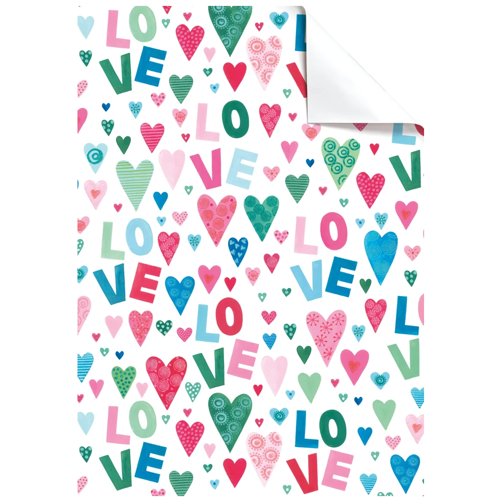 Gift Wrapping Paper Sheet “Hanni” | 100×70 cm, 80 gsm, white