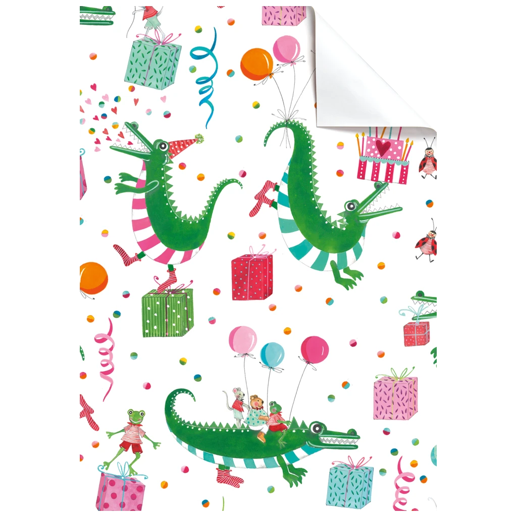 Gift Wrapping Paper Sheet “Nepomuk” | 100×70 cm, 80 gsm, white