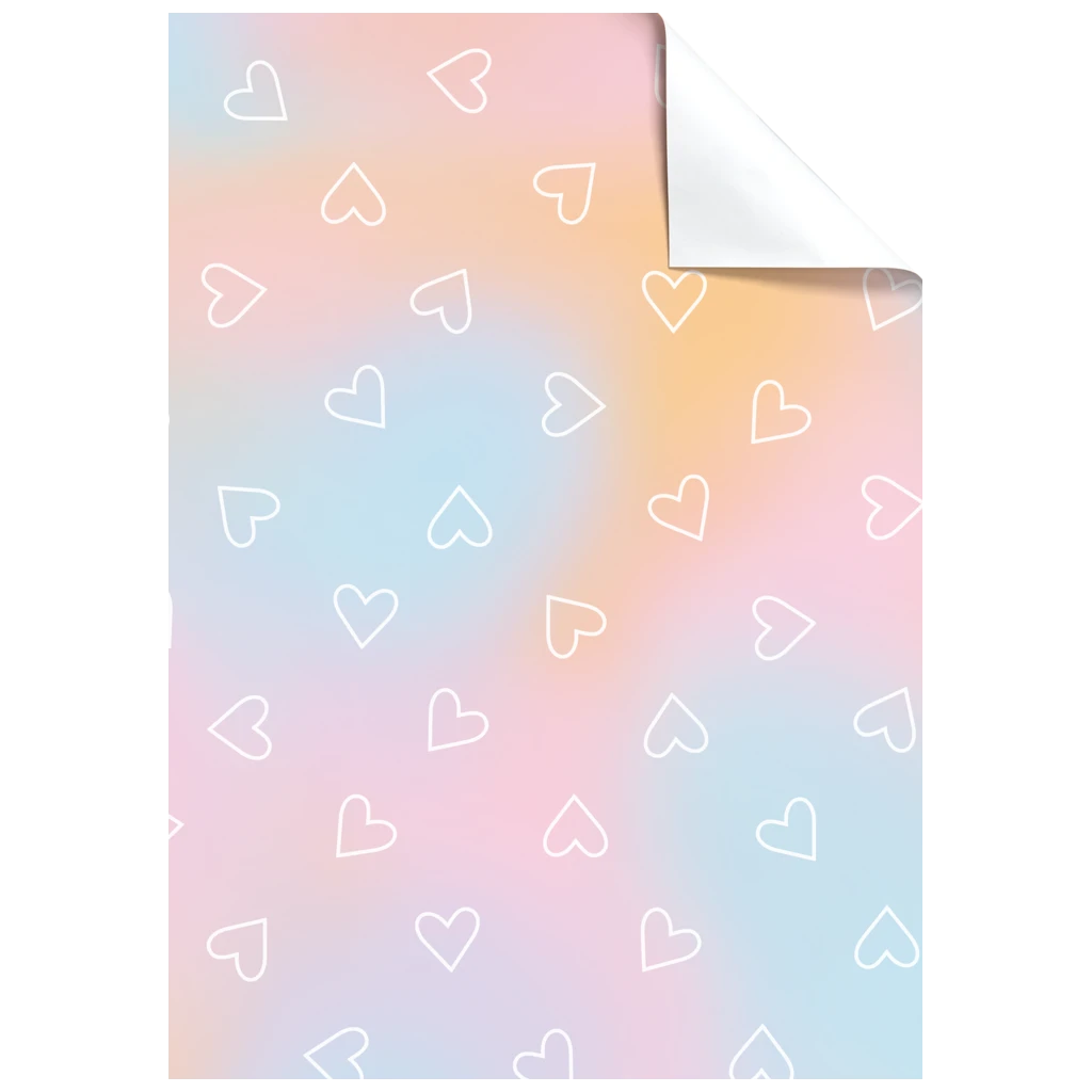 Gift Wrapping Paper Sheet “Kayla” | 100×70 cm, 76 gsm, multi-coloured, pastel
