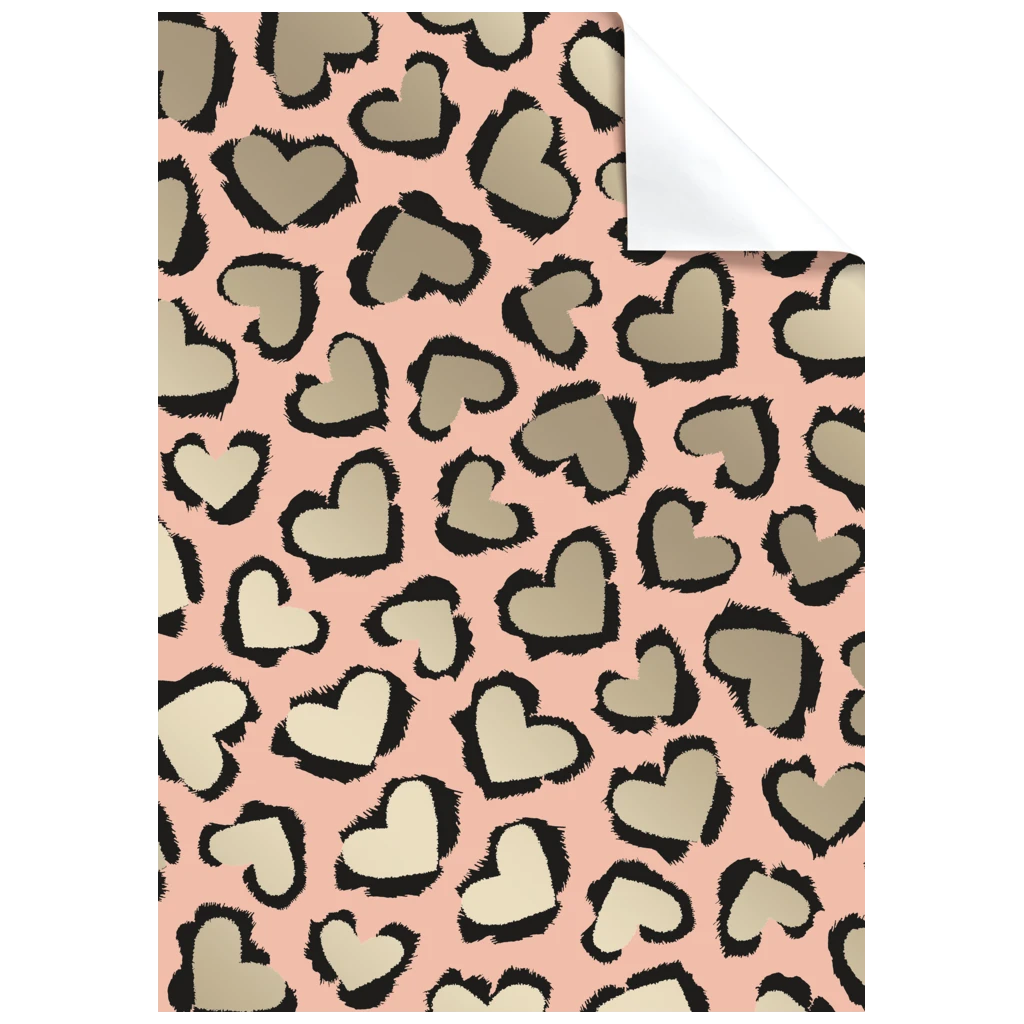 Gift Wrapping Paper Sheet “Cassy” | 100×70 cm, 76 gsm, rose