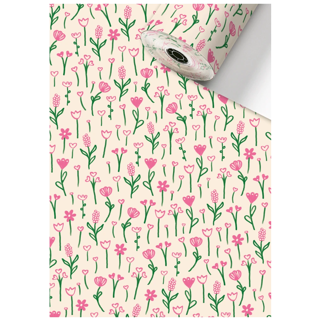 Gift Wrapping Paper Sécaré Roll “Primavera” | 50 cm × 150 m, 80 gsm, beige