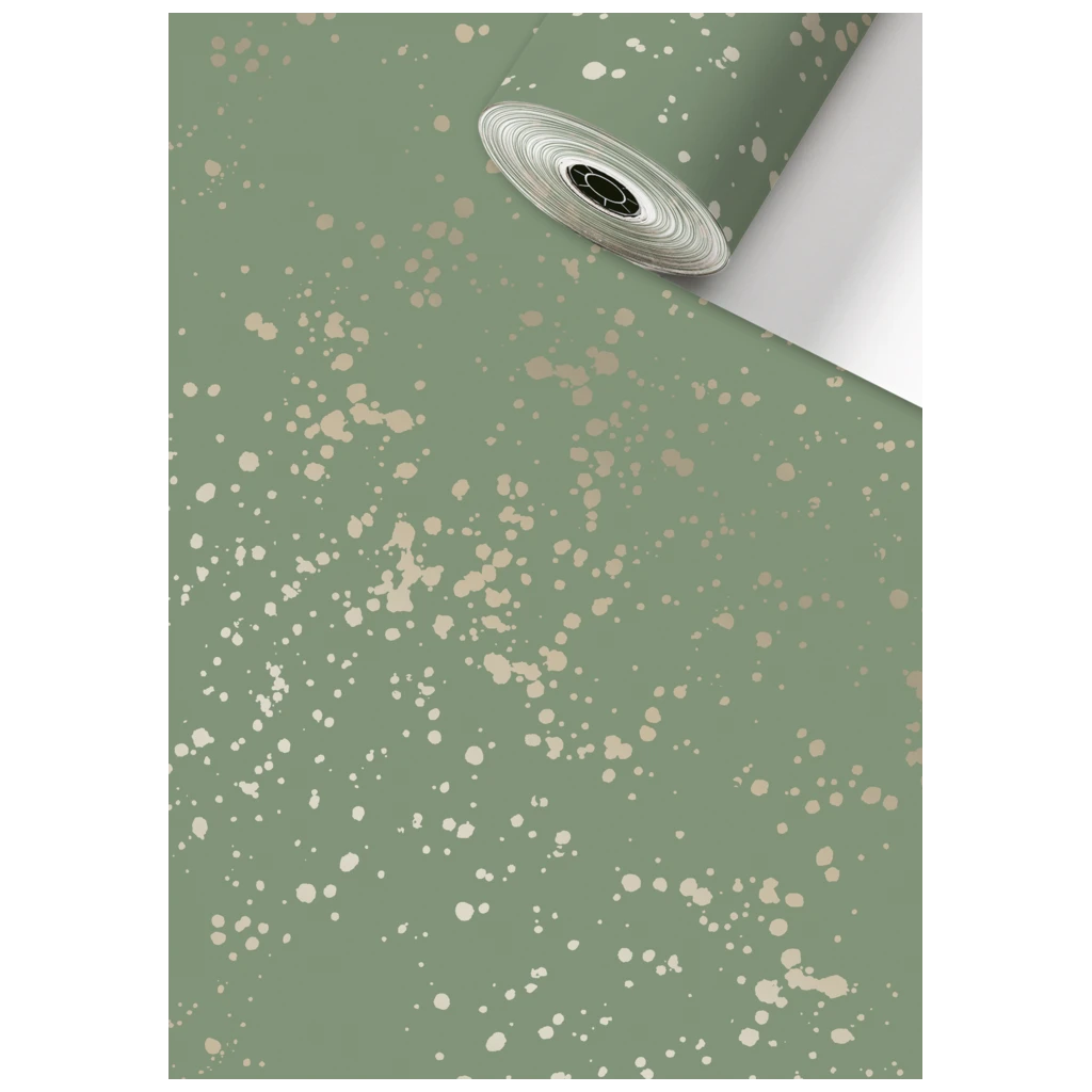 Gift Wrapping Paper Sécaré Roll “Sprenkel” | 50 cm × 100 m, 76 gsm, sage