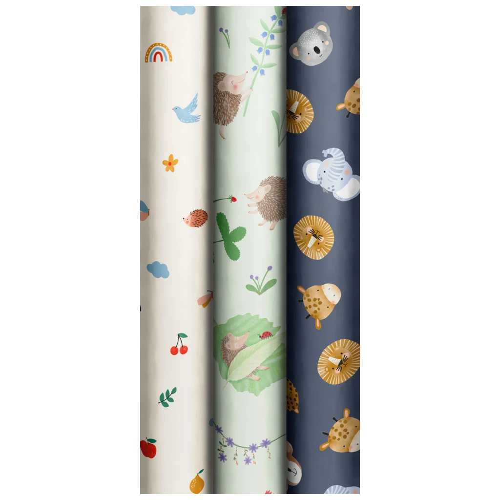 Gift Wrapping Paper “Happy Baby” | 70 cm × 2 m, 80 gsm, assorted