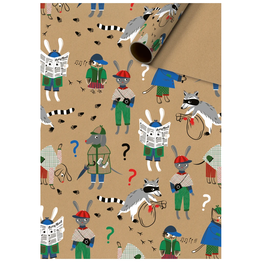 Papier cadeau « Watson » | 70 cm × 2 m, 80 g/m², marron