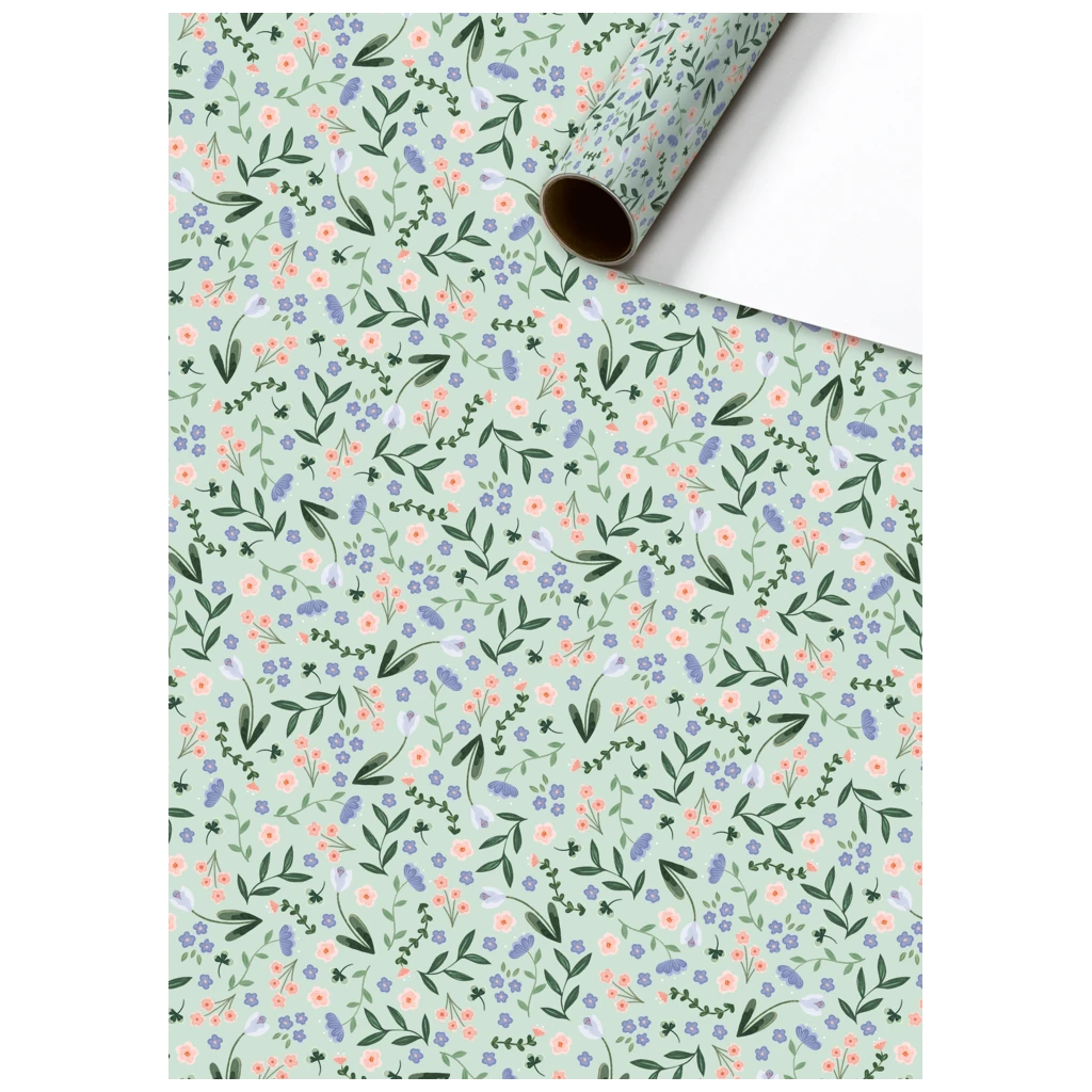 Gift Wrapping Paper “Callie” | 70 cm × 2 m, 80 gsm, mint