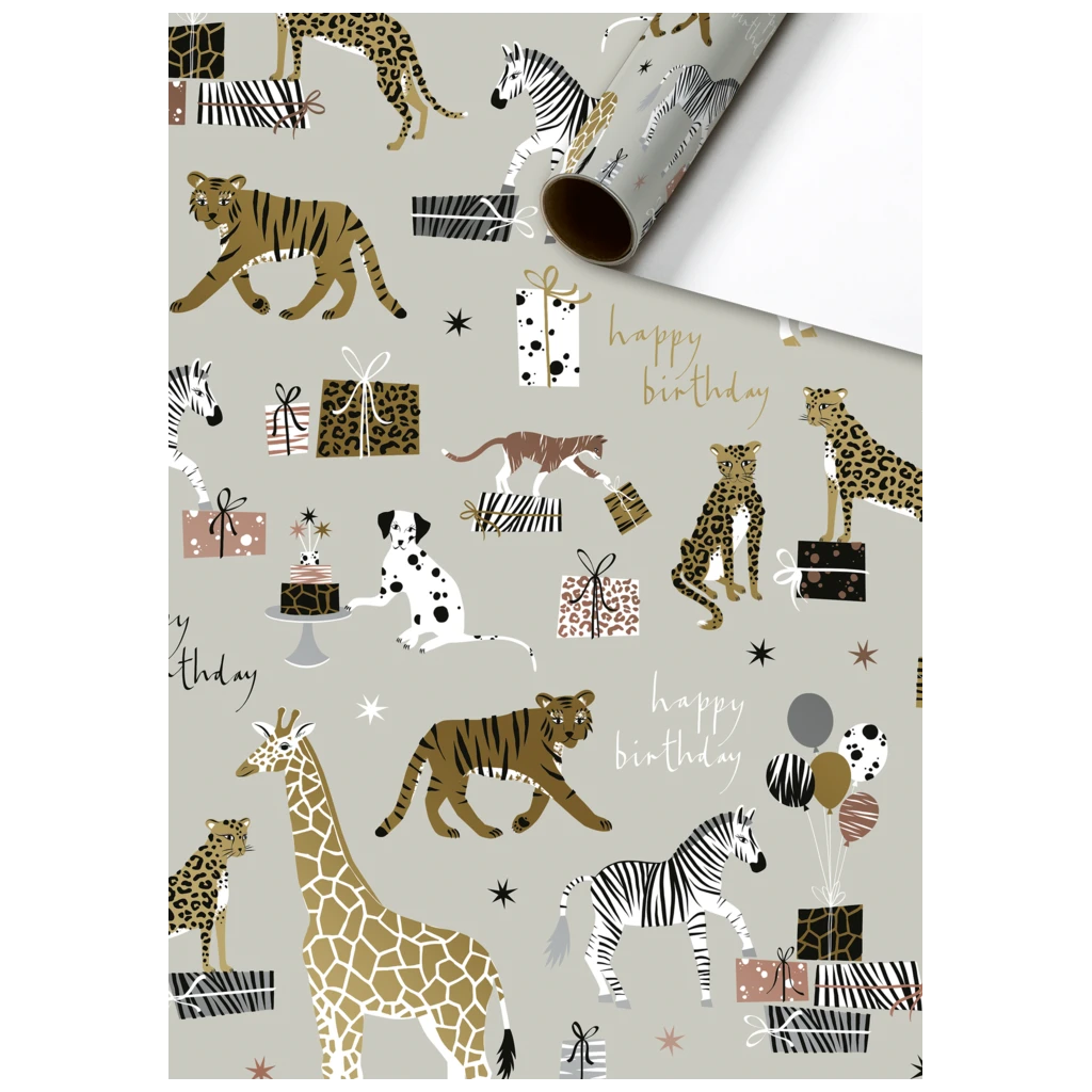 Gift Wrapping Paper “Valentino” | 70 cm × 2 m, 76 gsm, beige