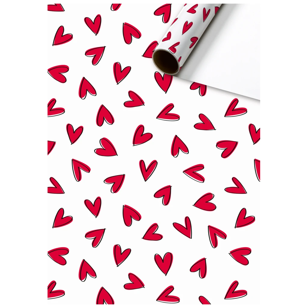 Gift Wrapping Paper “Riley” | 70 cm × 2 m, 80 gsm, white