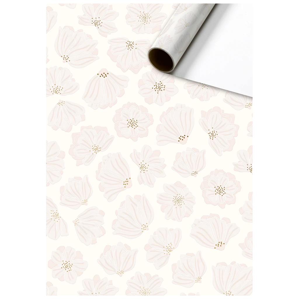 Papier cadeau « Hether » | 70 cm × 1,5 m, 76 g/m², blanc