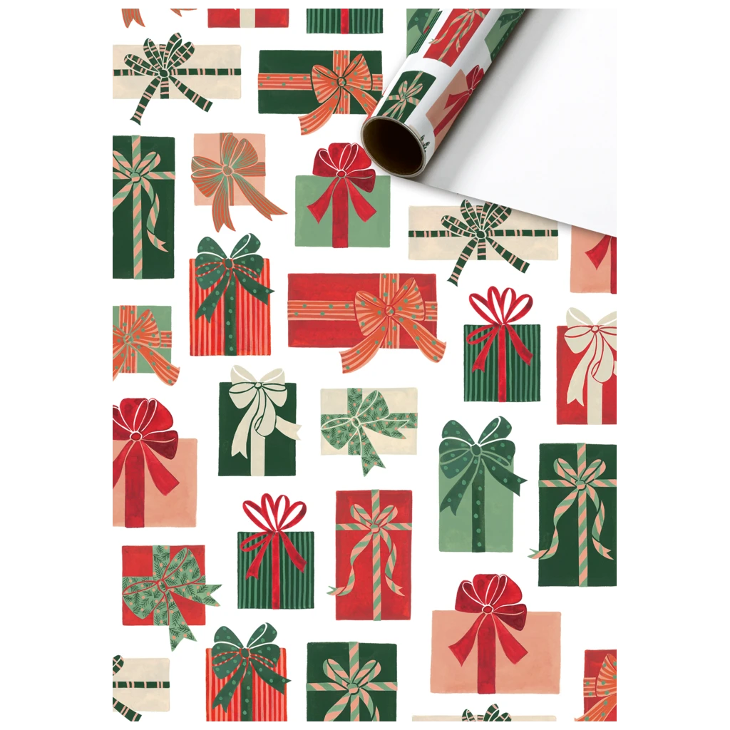 Gift Wrapping Paper “Maddie” | 70 cm × 2 m, 80 gsm, white
