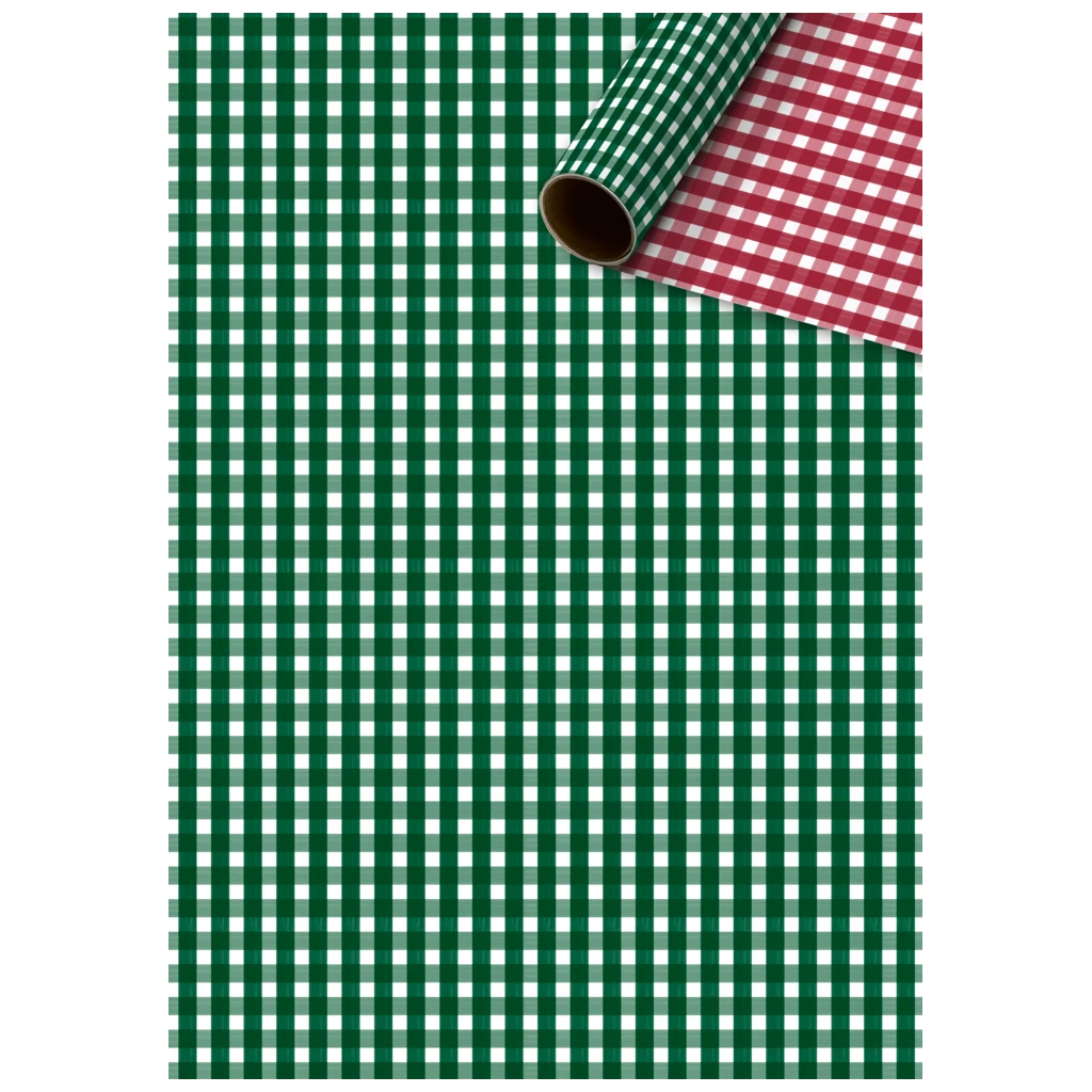 Gift Wrapping Paper “Cuadro” | 70 cm × 2 m, 80 gsm, red/green