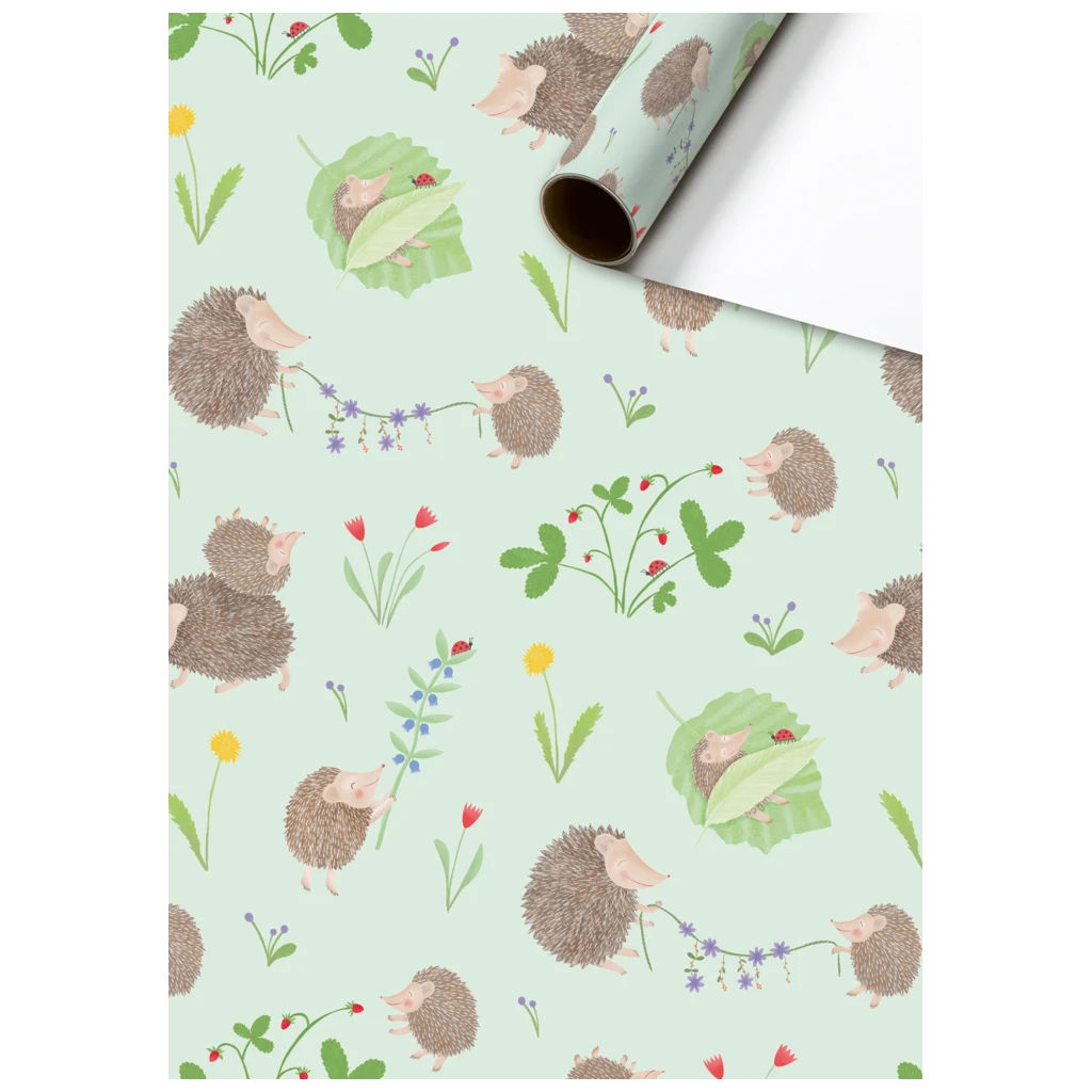 Papier cadeau « Riccio » | 70 cm × 2 m, 80 g/m², vert pastel