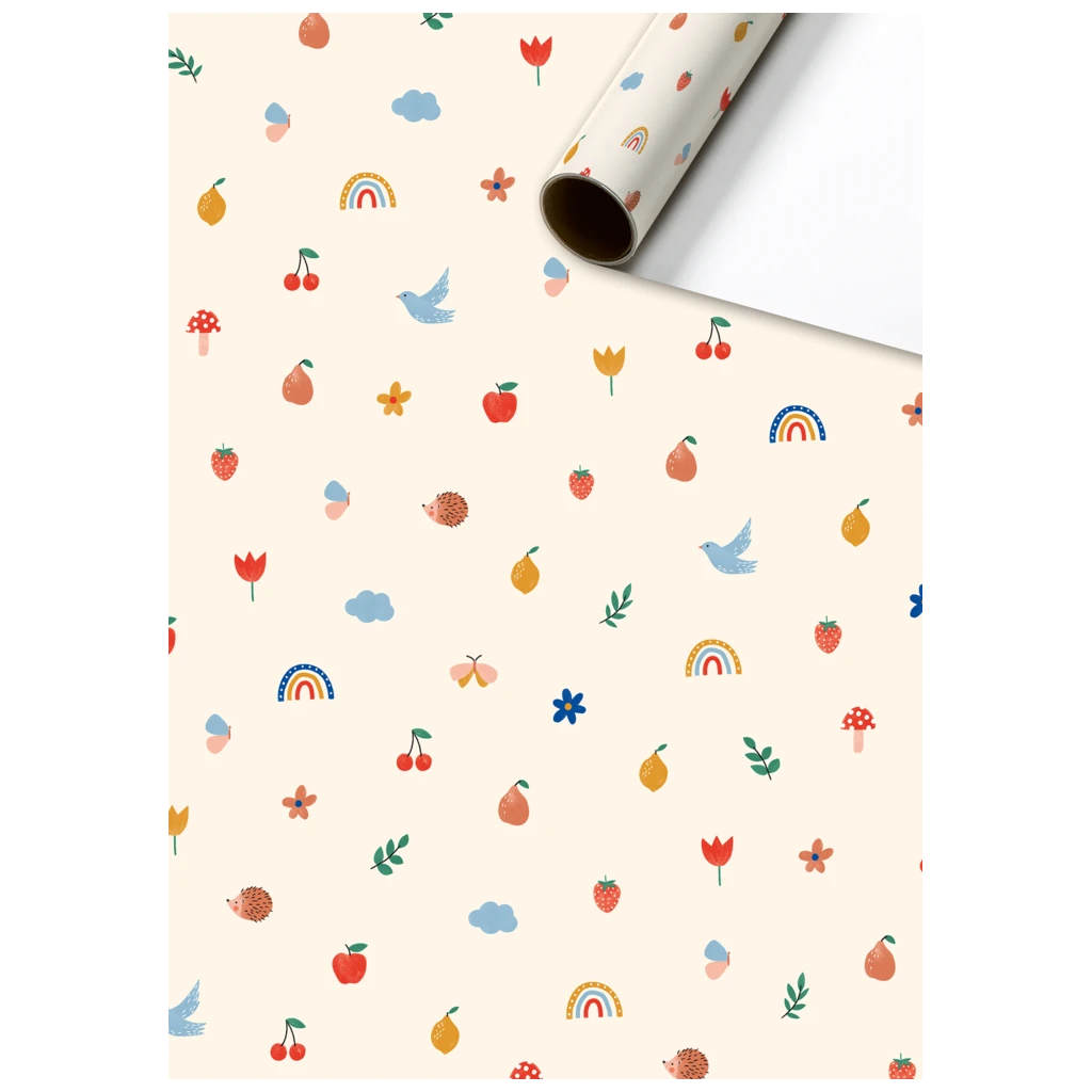 Gift Wrapping Paper “Misha” | 70 cm × 2 m, 80 gsm, beige