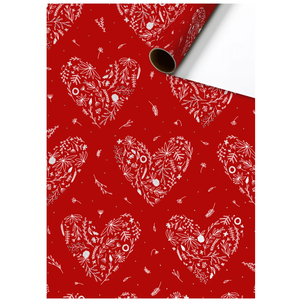 Gift Wrapping Paper “Eldana” | 70 cm × 1,5 m, 76 gsm, red