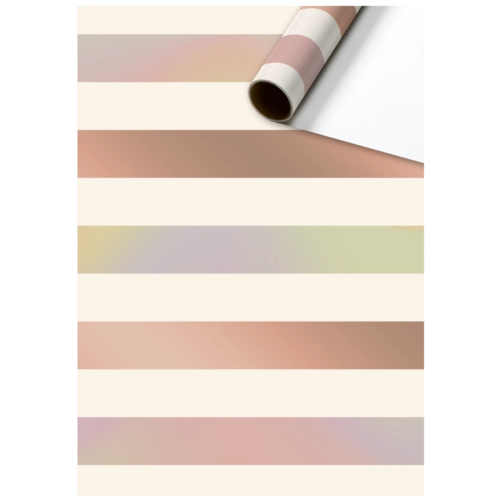 Geschenkpapier „Uma“ | 70 cm × 1,5 m, 75 g/m², beige/roségold glänzend