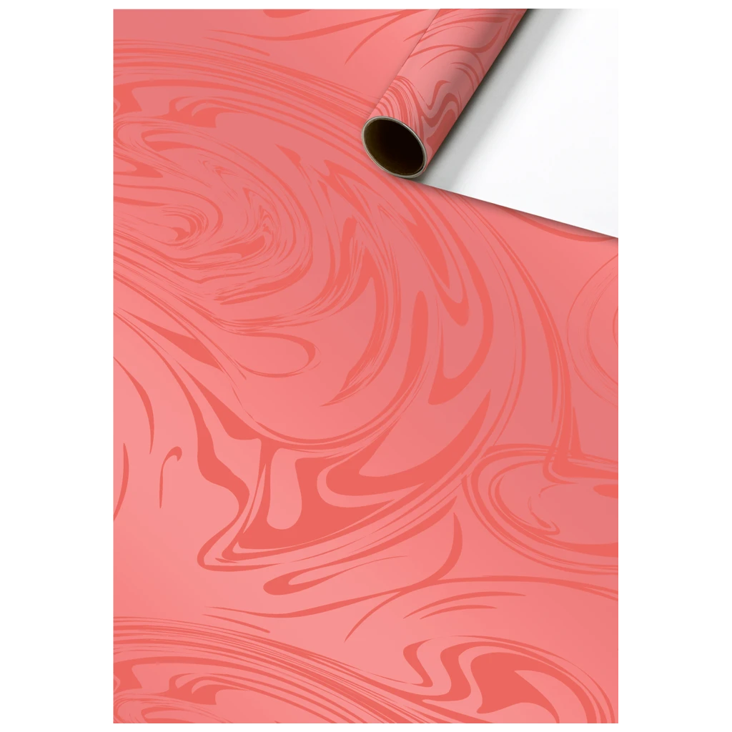 Gift Wrapping Paper “Marge” | 70 cm × 2 m, 80 gsm, light red