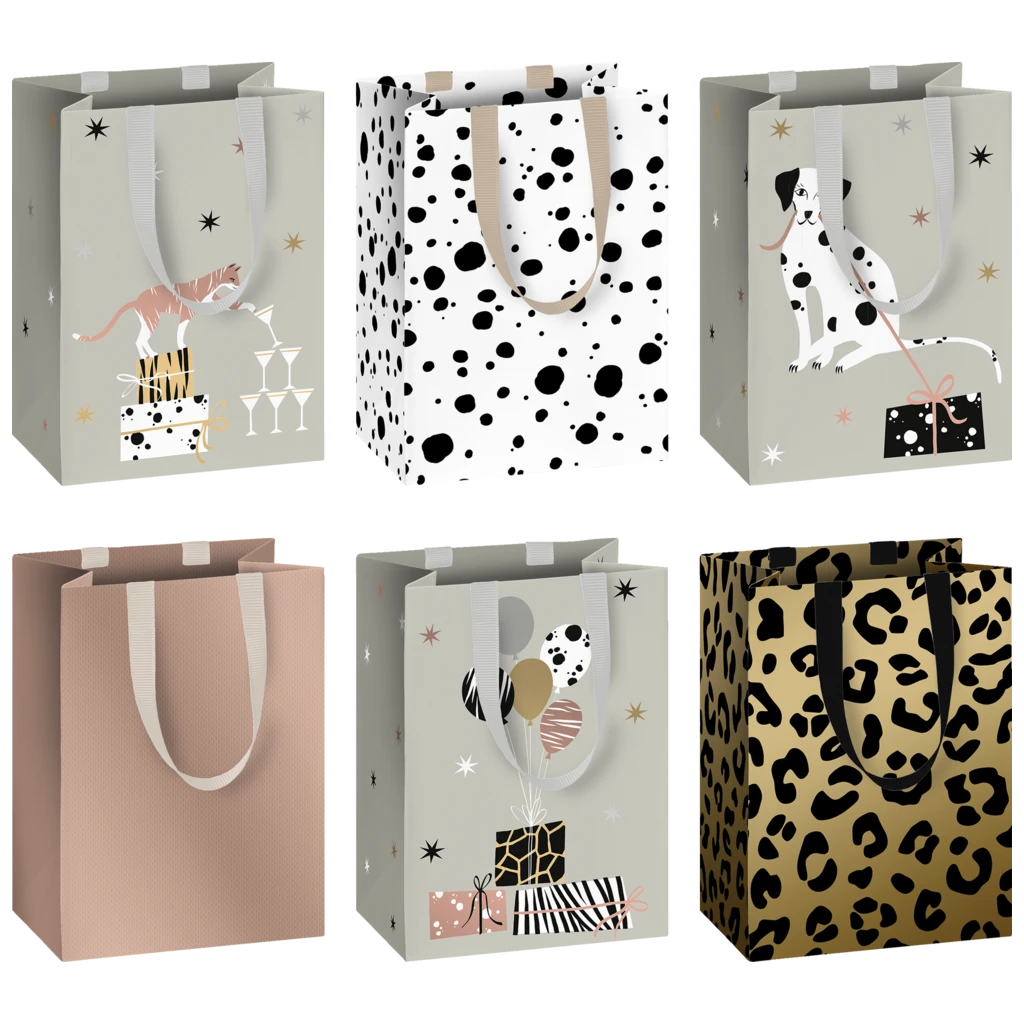 Geschenktasche „Valentino“ | 10×14×8 cm, 200 g/m², mehrfarbig