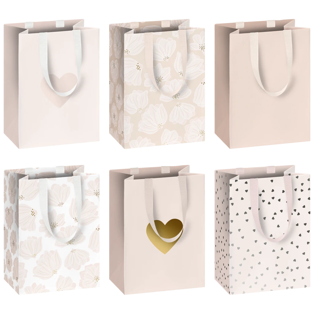 Geschenktasche „Hether“ | 10×14×8 cm, 200 g/m², mehrfarbig
