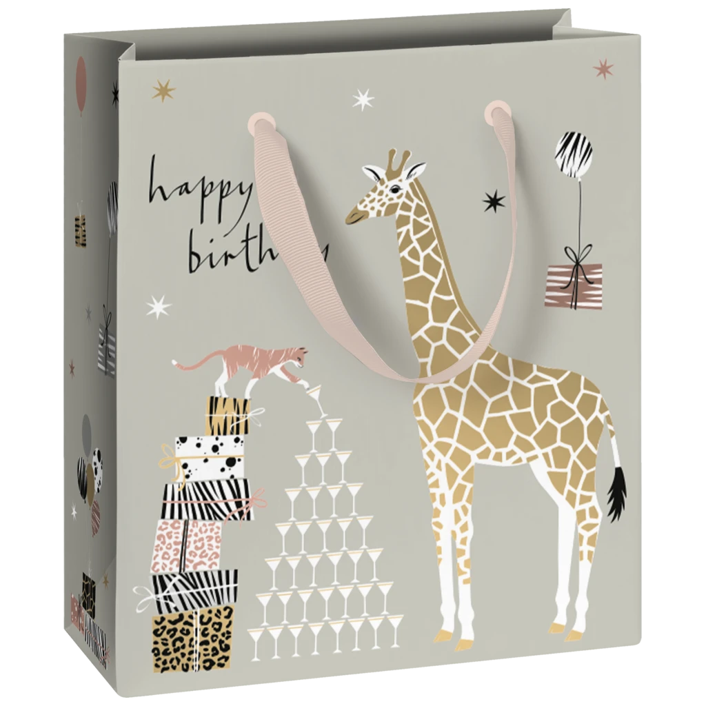 Gift Bag “Valentino” | 18×21×8 cm, 230 gsm, grey