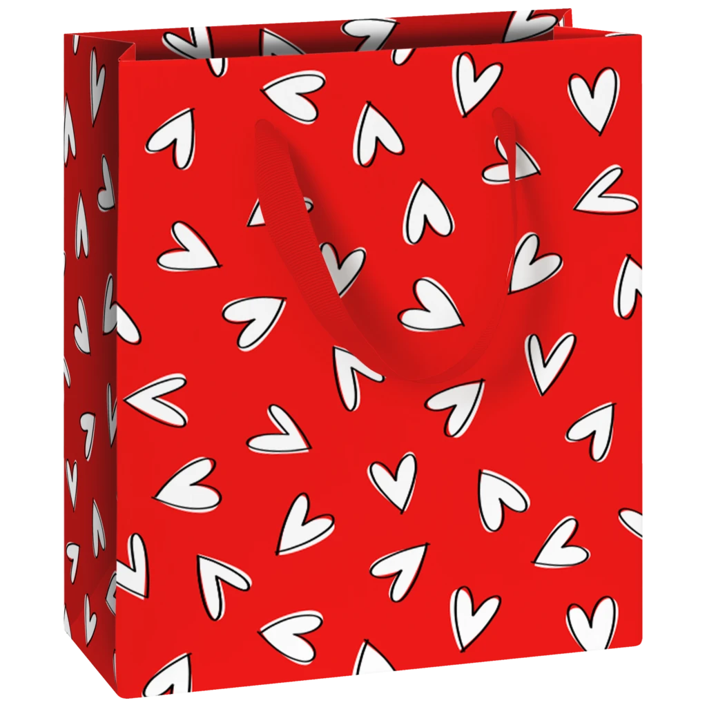 Geschenktasche „Riley“ | 18×21×8 cm, 230 g/m², rot
