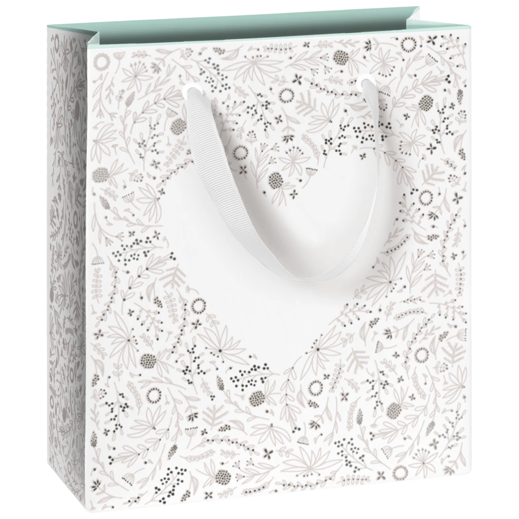 Pochette cadeau « Eldana » | 18×21×8 cm, 250 g/m², pearl