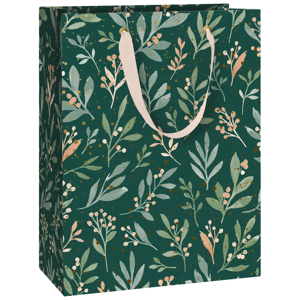 Gift Bag “Arona” | 23×30×13 cm, 230 gsm, dark green