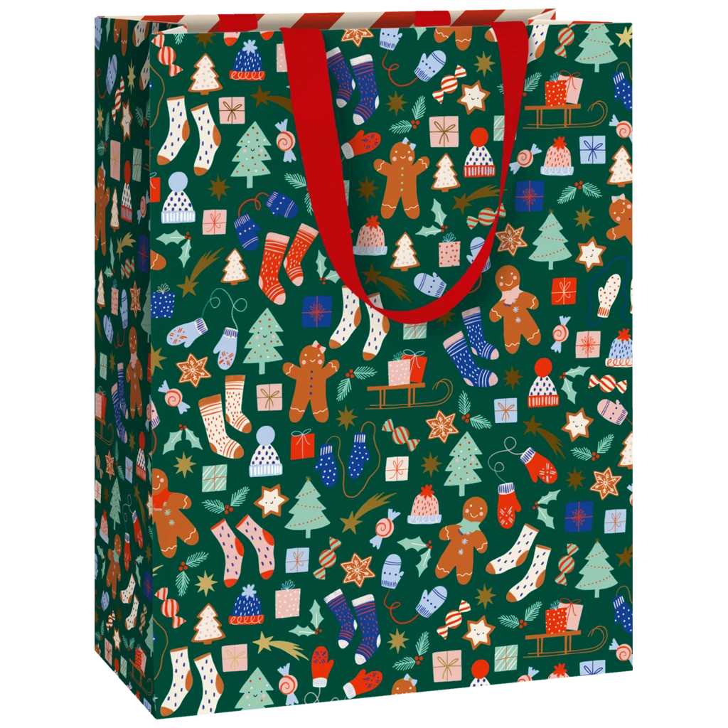 Gift Bag “Marioka” | 23×30×13 cm, 250 gsm, dark green