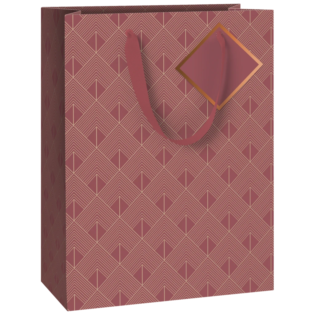 Pochette cadeau « Oreste » | 23×30×13 cm, 230 g/m², bordeaux