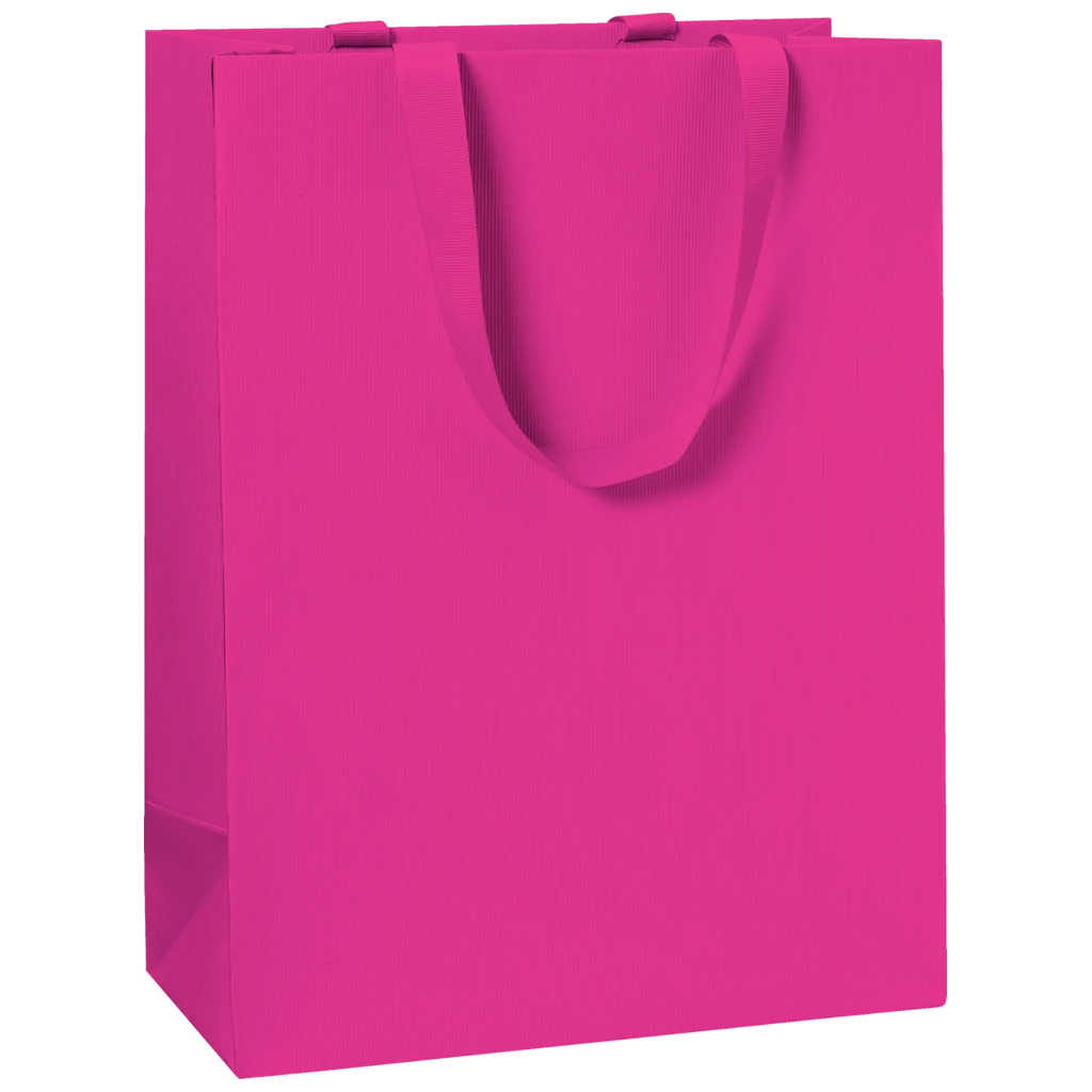 Gift Bags One Colour | 23×30×13 cm, 250 gsm, pink