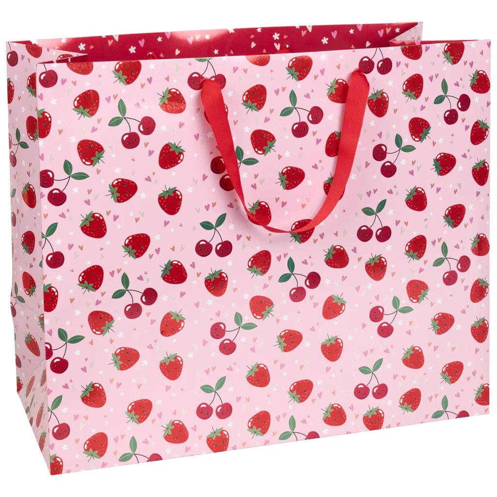 Gift Bag “Yumi” | 45×38×22 cm, 230 gsm, rose/cherry red