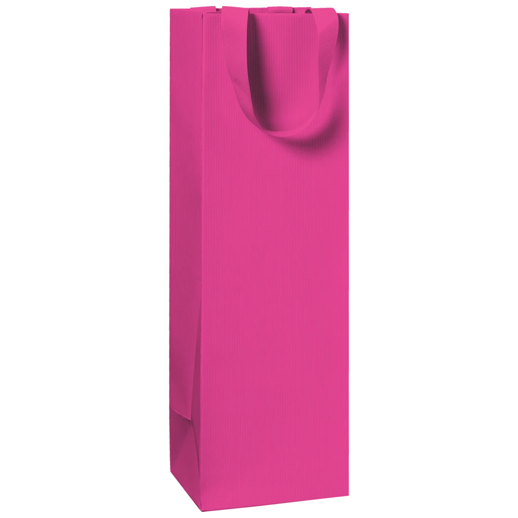 Bottle Bag One Colour | 11×36×10,5 cm, 250 gsm, pink