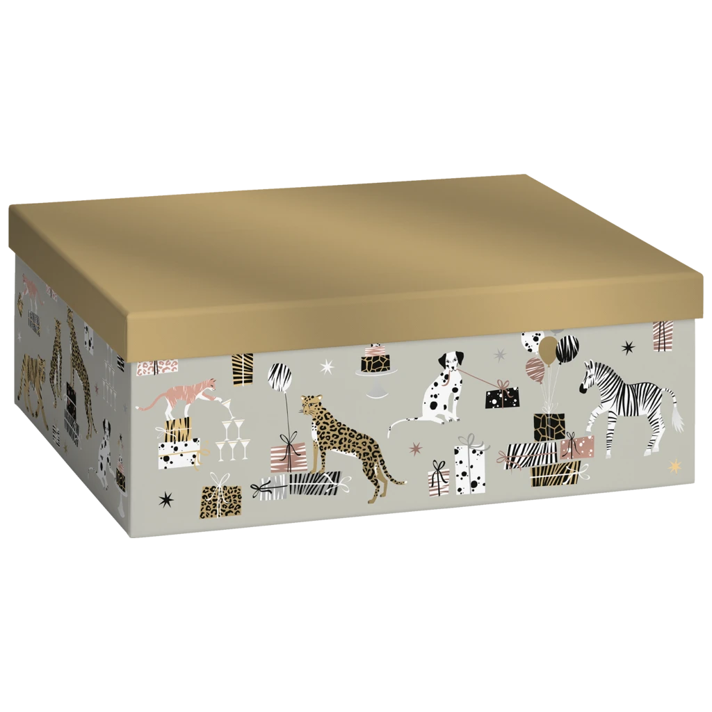 Gift Box “Valentino” | 24×12×33 cm, 120 gsm, grey