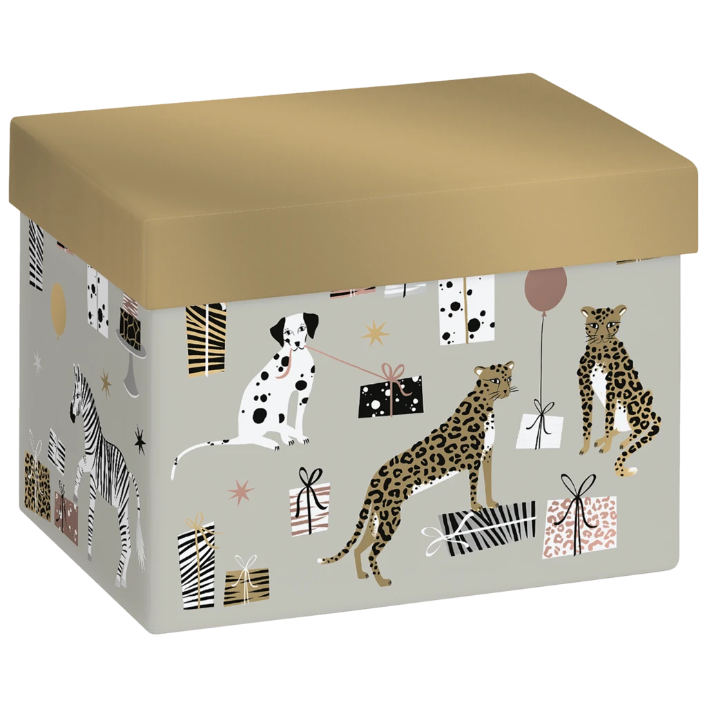 Gift Box “Valentino” | 12×12×16,5 cm, 120 gsm, grey