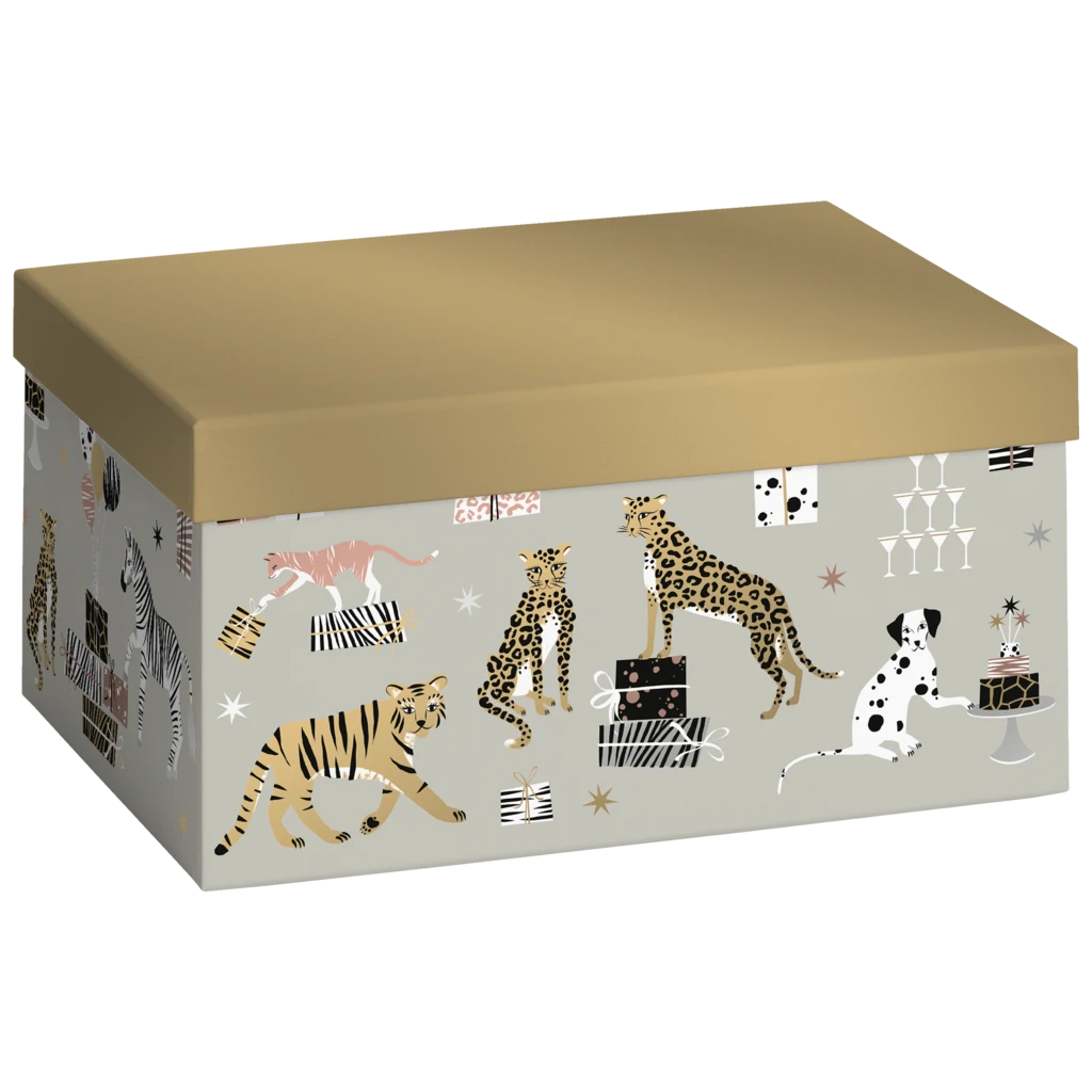 Gift Box “Valentino” | 16×12×24 cm, 120 gsm, grey