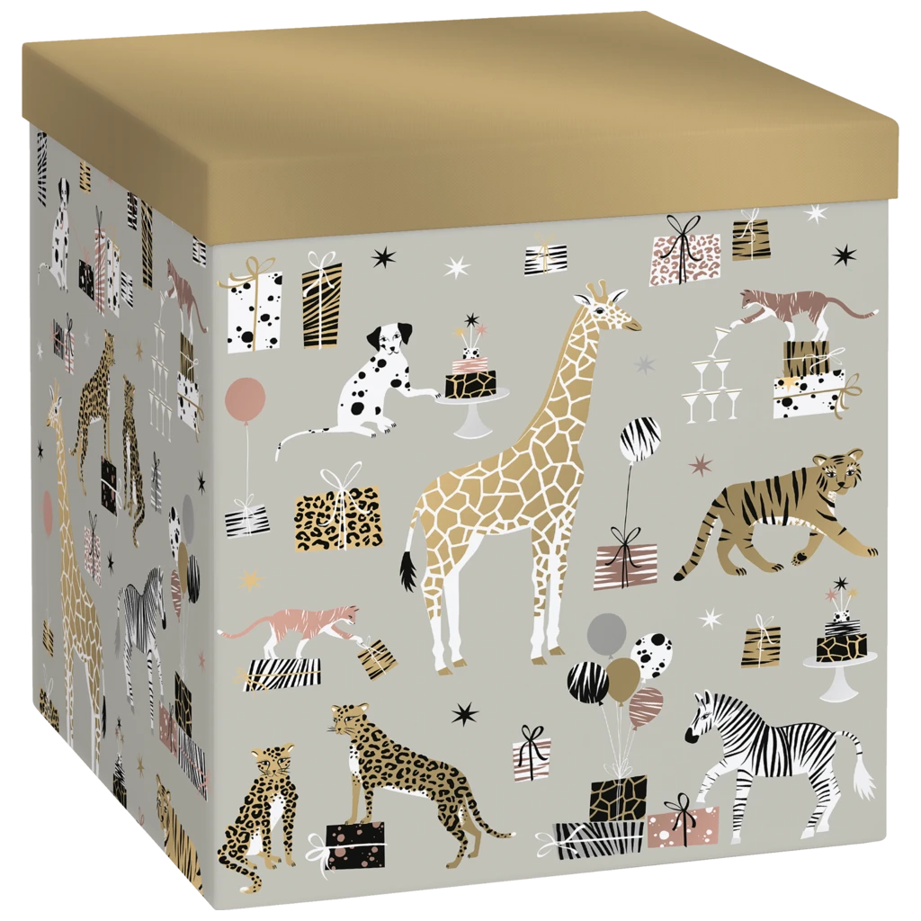 Gift Box “Valentino” | 23×24×23 cm, 120 gsm, grey