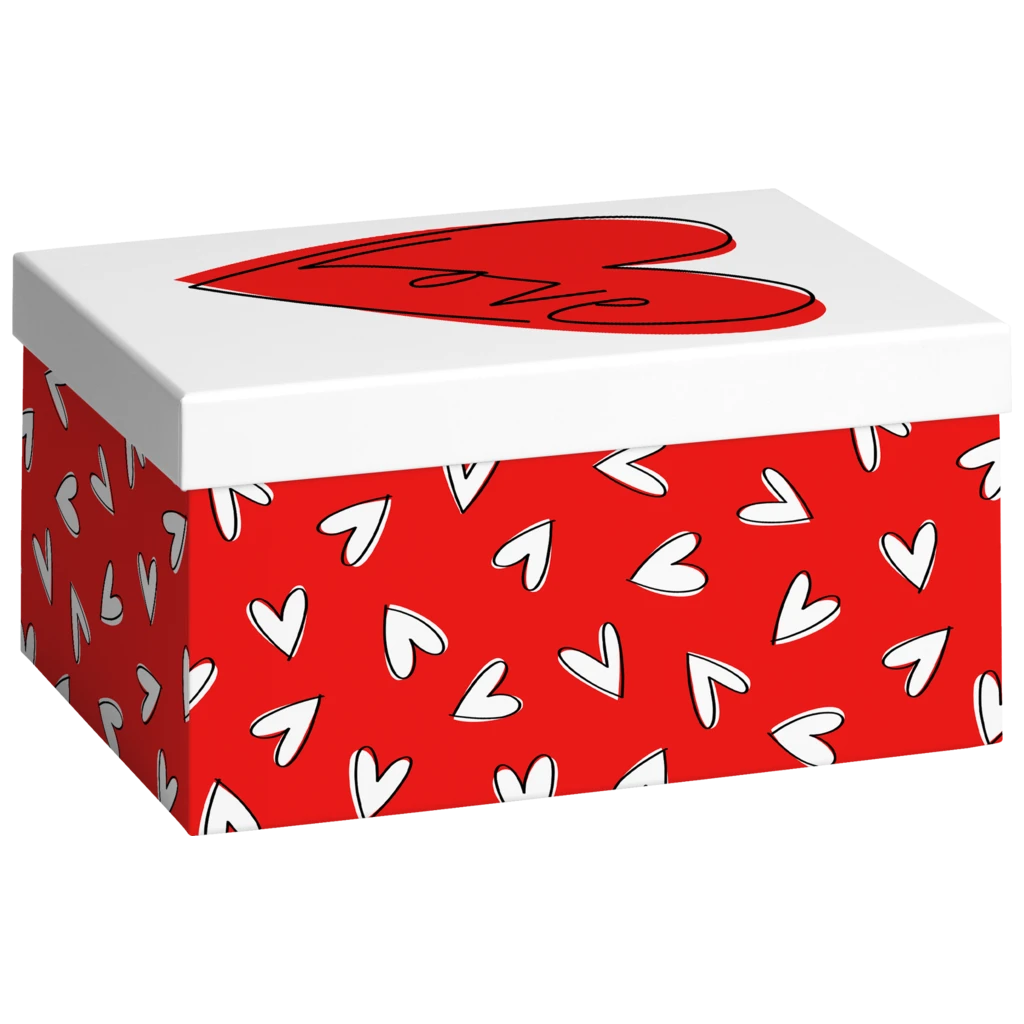Boîte cadeau « Riley » | 16×12×24 cm, 120 g/m², rouge