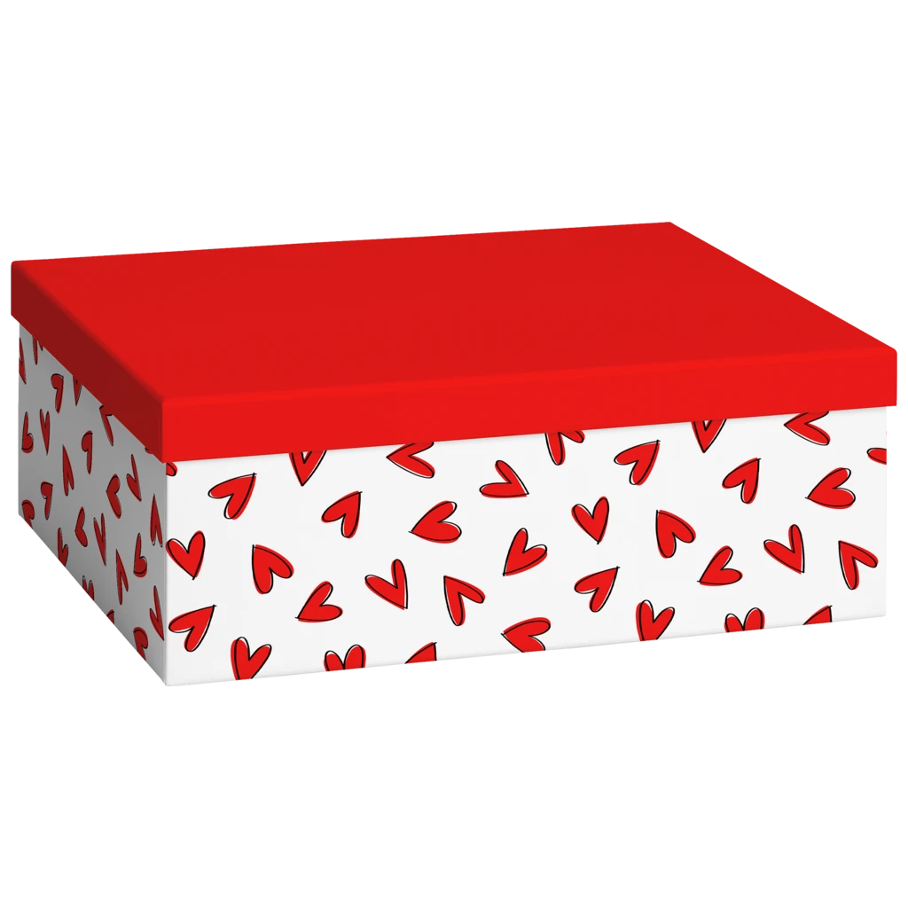 Boîte cadeau « Riley » | 24×12×33 cm, 120 g/m², rouge