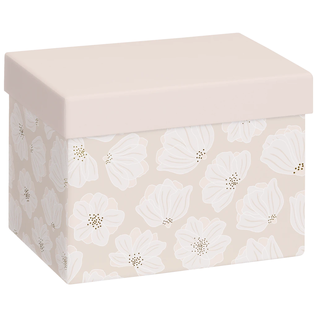 Geschenkbox „Hether“ | 12×12×16,5 cm, 120 g/m², altrosa