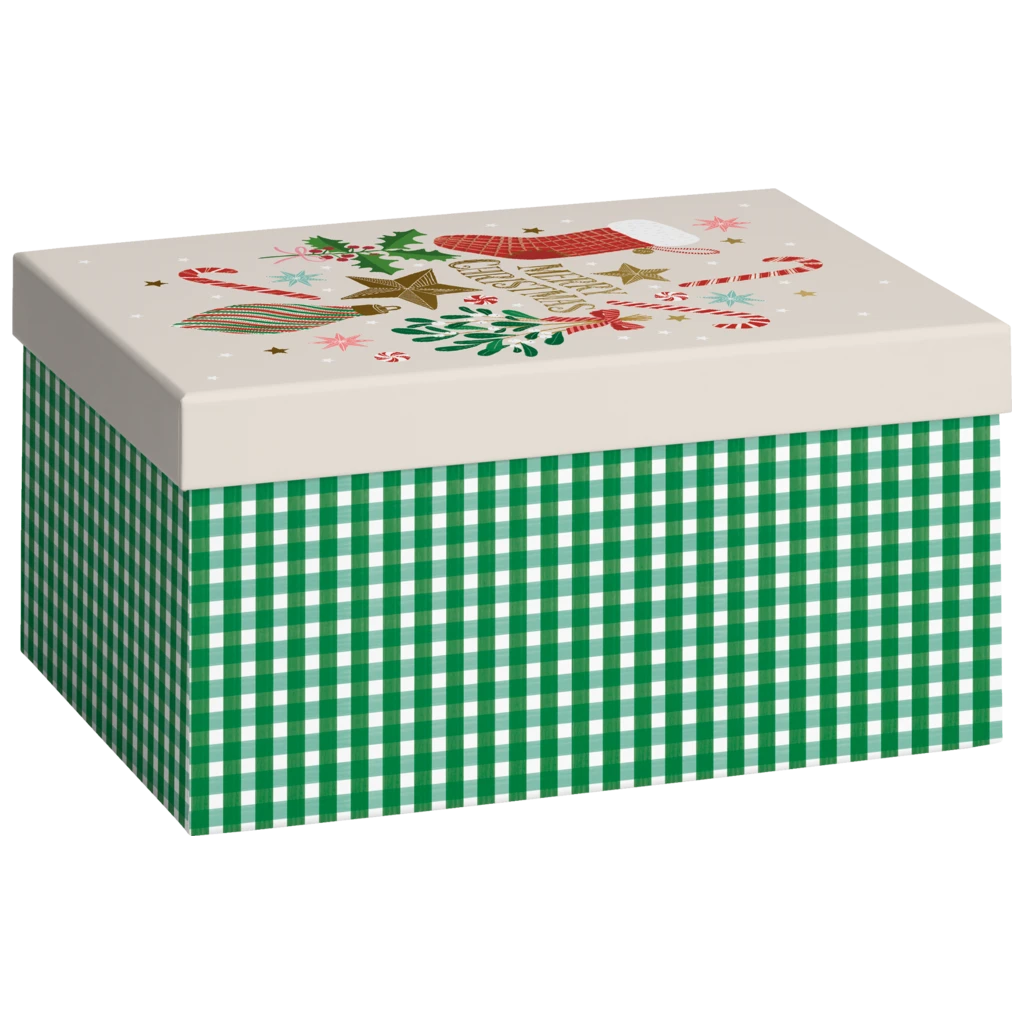 Gift Box “Charlize” | 16×12×24 cm, 120 gsm, beige/dark green
