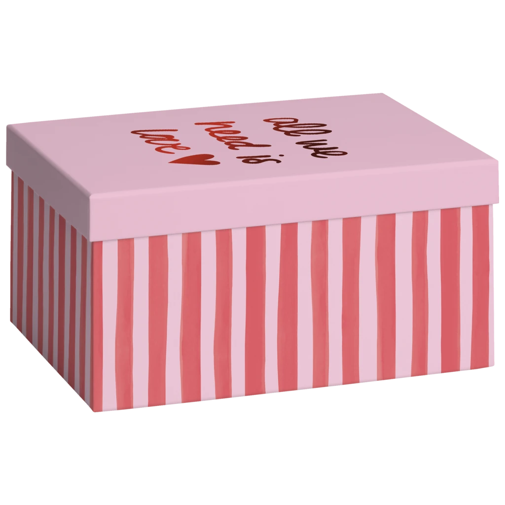 Boîte cadeau « Amaia » | 16,5×12×24 cm, 120 g/m², rose/rouge