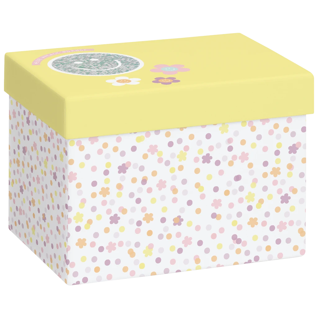 Gift Boxes “Nea” | 12×12×16,5 cm, white/yellow