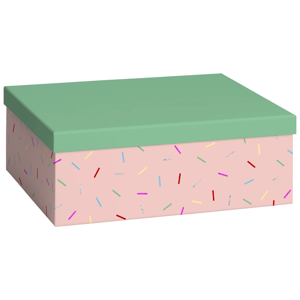 Gift Boxes “Gelato” | 24×12×33 cm, rose/green