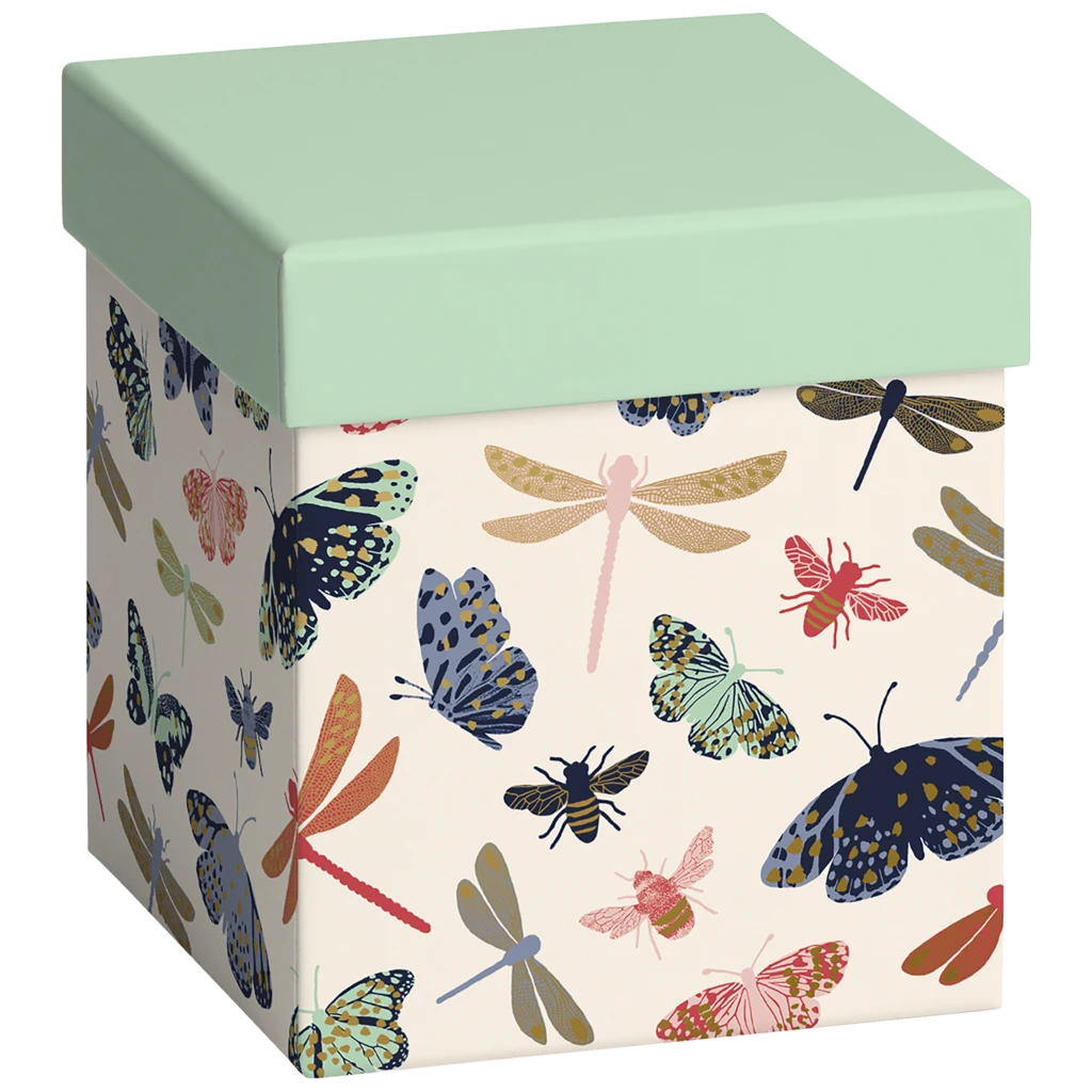 Gift Box “Jelva” | 11×12×11 cm, light beige/mint