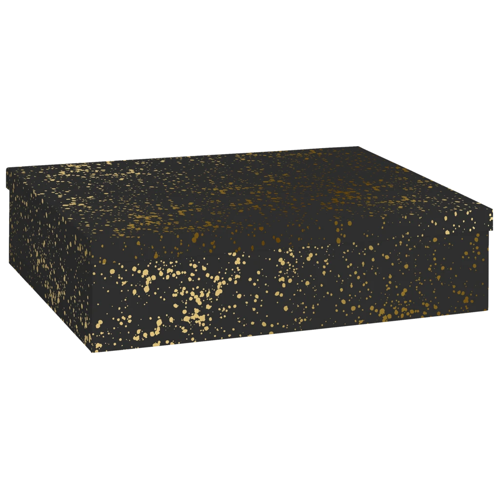Gift Box “Speckle” | 33×12×48 cm, 120 gsm, black