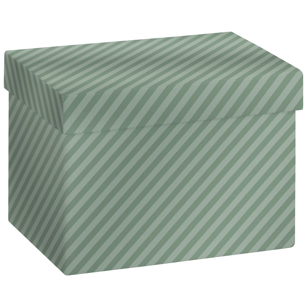 Gift Box “Stribe” | 12×6×16,5 cm, sage