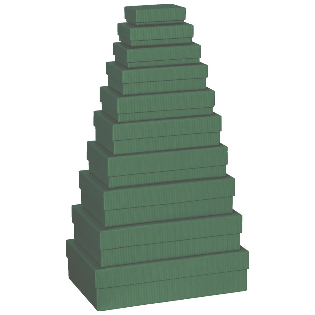 Gift Box One Colour | dark green, 10 Sizes