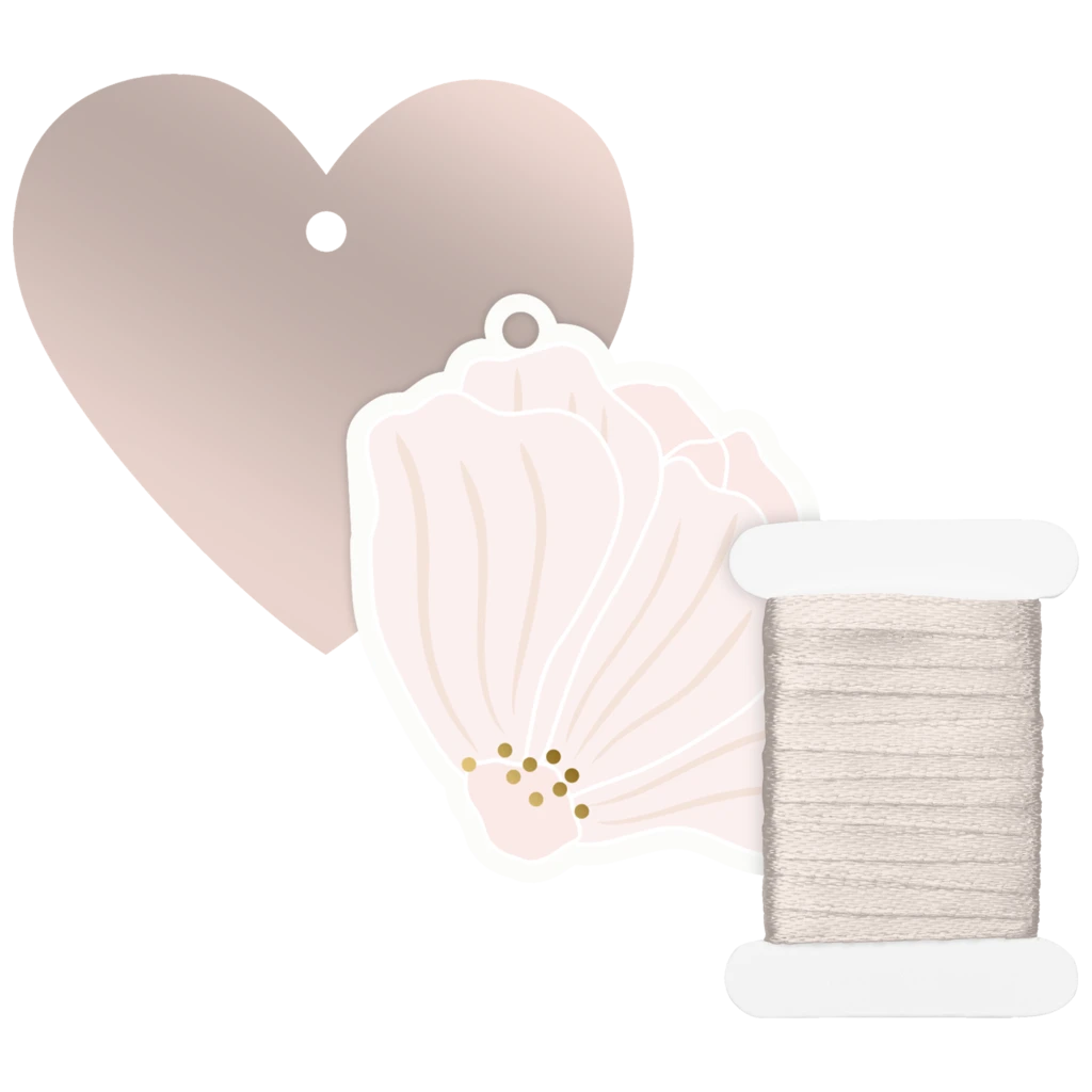 Geschenkanhänger-Set „Hether“ | hellrosa