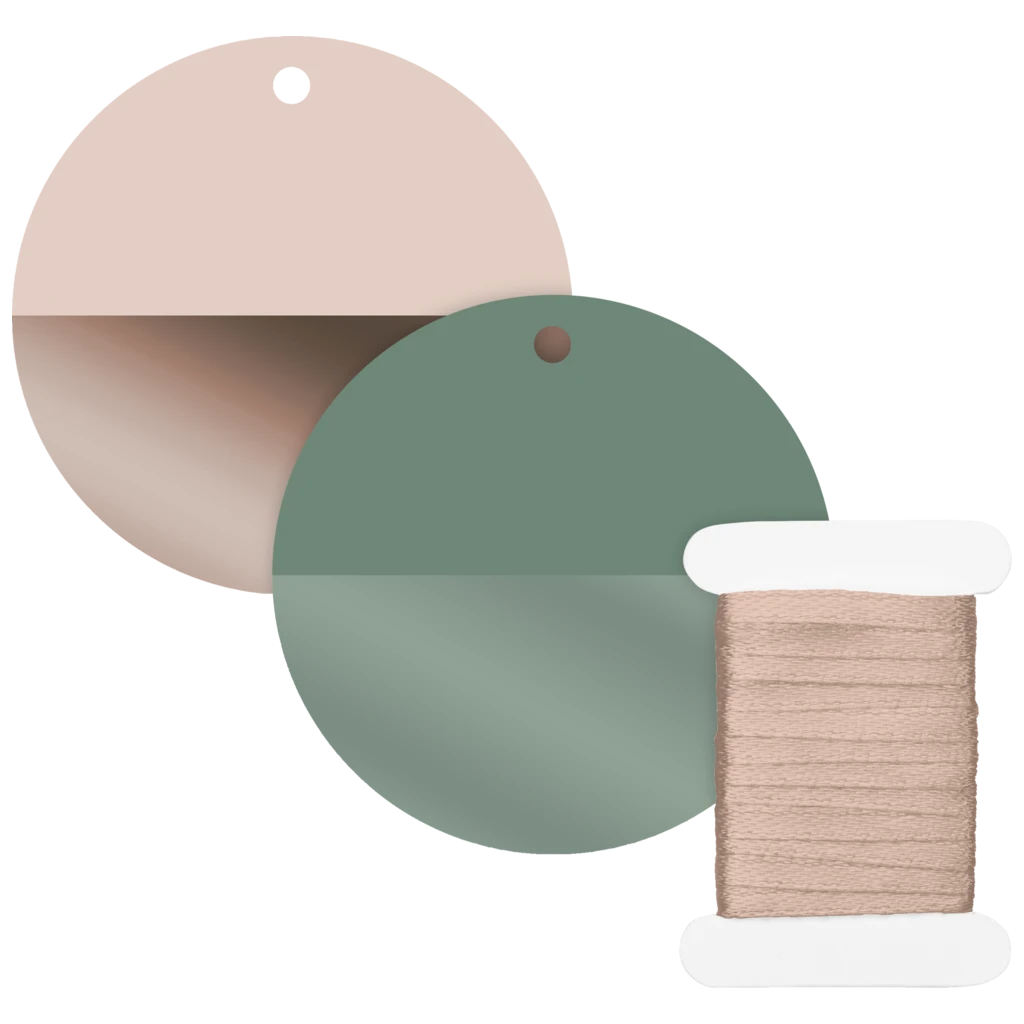 Geschenkanhänger-Set „Stribe“ | salbei