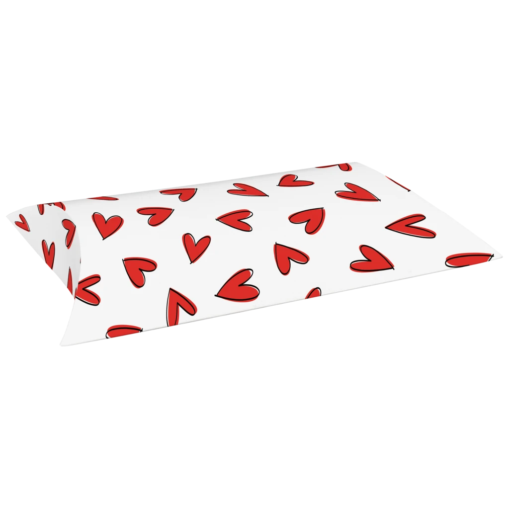 Boîtes pliantes « Riley » | 16×4×19,5 cm, 210 g/m², blanc/rouge, 3 pièce(s)