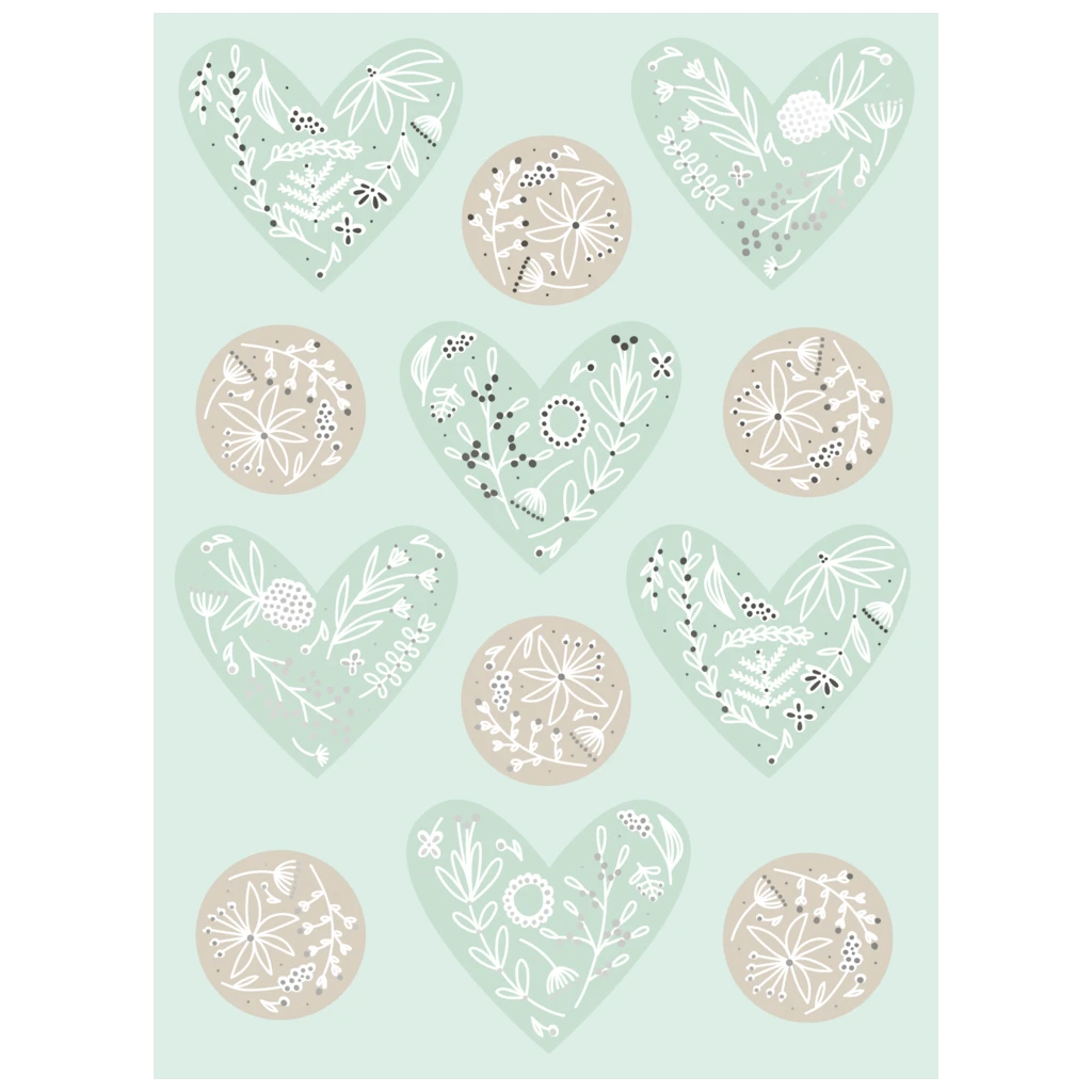 Sticker Sheet “Eldana” | 110×150 mm, mint green, 4 sheet(s)