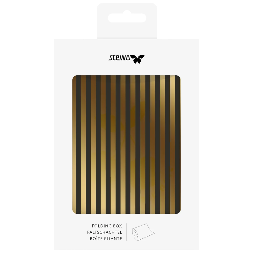 Faltschachteln „Sprenkel“ | 10×2,5×11 cm, 210 g/m², schwarz/gold, 3 Stück